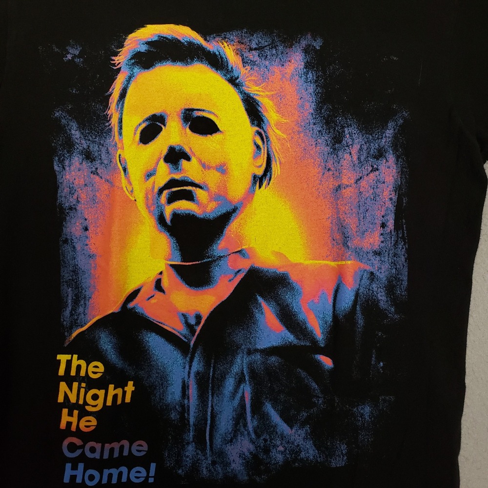 Halloween‎ Michel Meyers Tee Shirt Black The Night He Came Home Horror Slasher S